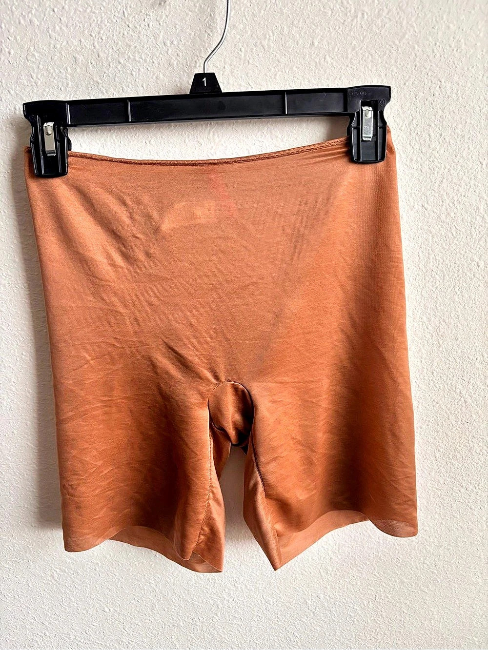 SPANX Higher Power Mid-Thigh Short Shapewear Brown Medium